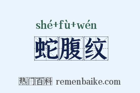 蛇腹纹是什么意思的图片